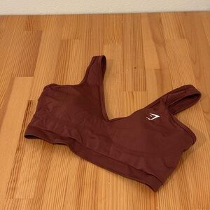 Gymshark Everyday Seamless Sports Bra - Burgundy Brown size M